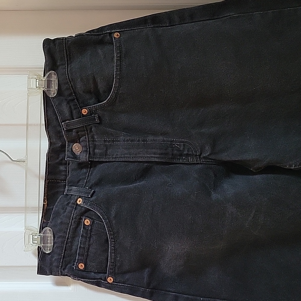 LEVIS Black Vintage 550 Relaxed Jeans - Picture 2 of 12